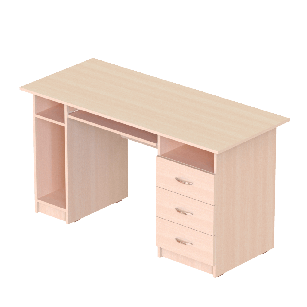 Стіл комп'ютерний з 3 ящиками, ТОВ "Шполянська меблева фабрика"(07006)